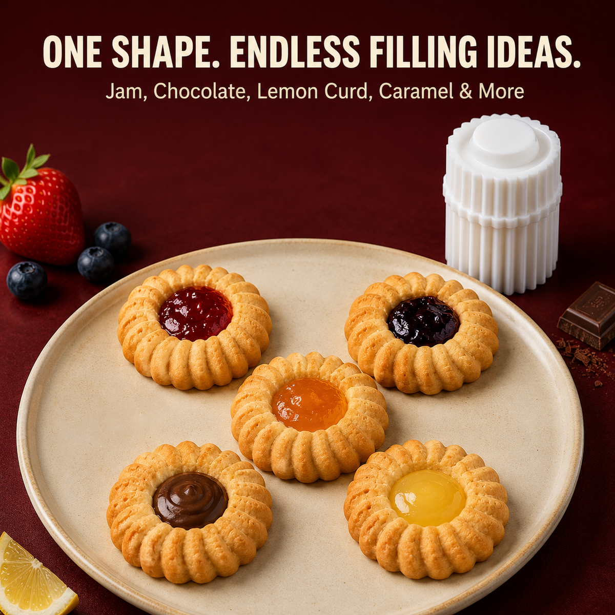 β¨ BUY 1 GET 1 FREE!π Spiral Jam Cookie Press Mold β Beautiful Bakery-Style Cookies Made Easy!!!