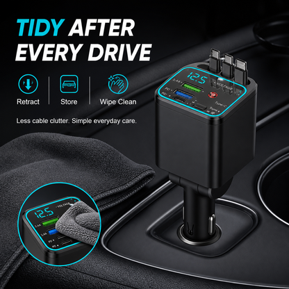 ⚡ The Car Charger That Charges 7 Devices & Lights Up Your Ride — Starry Ambient Light + 120W Fast Charging