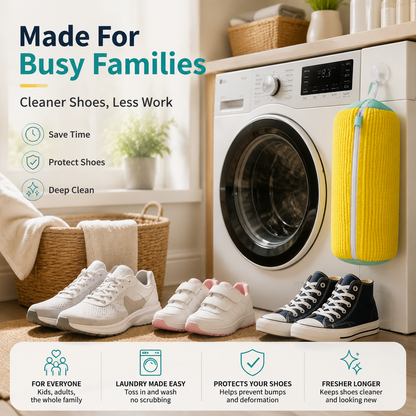 👟No-Scrub Shoe Washing Bag - Clean & Protect Your Sneakers In The Washing Machine