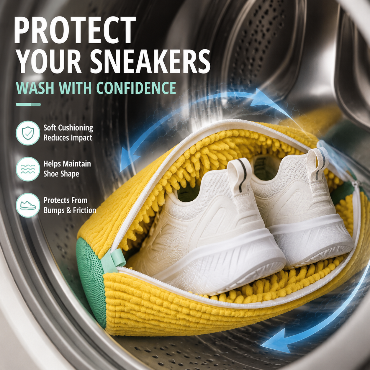 👟No-Scrub Shoe Washing Bag - Clean & Protect Your Sneakers In The Washing Machine