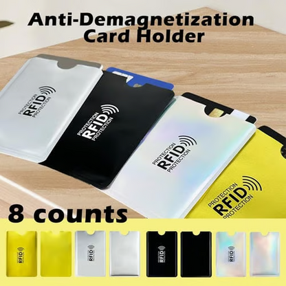 8PCS Ultra-Thin RFID Blocking Anti-Skimming Card Sleeves Set