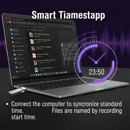 USB Flash Drive Voice Recorder 2-in-1 – Voice Activated, Smart Noise Reduction,, Auto File Save