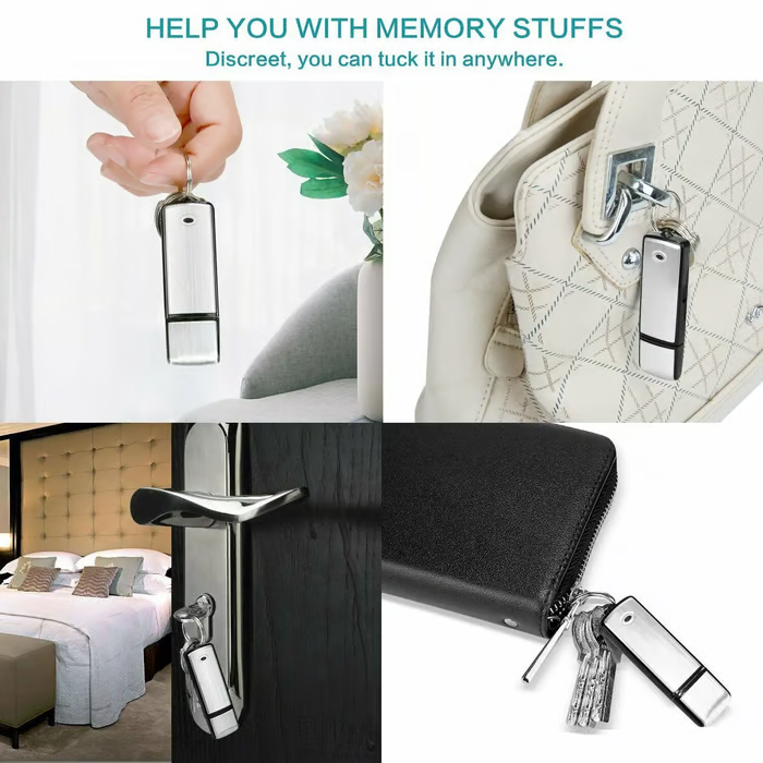 USB Flash Drive Voice Recorder 2-in-1 – Voice Activated, Smart Noise Reduction,, Auto File Save