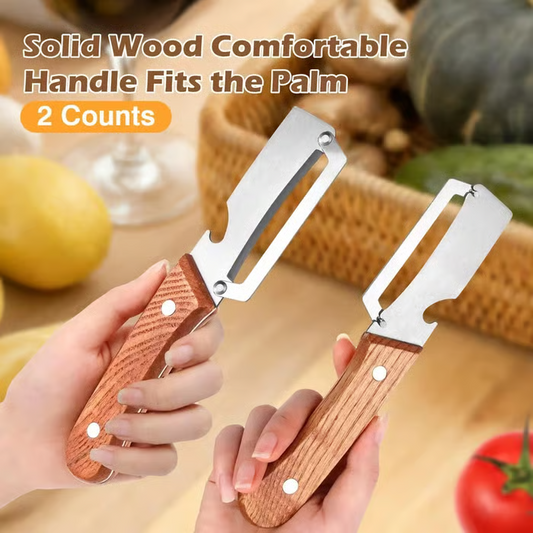 💖LIMITED-TIME BUY 1 GET 1 FREE⏰🍎 2PCS Stainless Peeler | High-Grade Durability | Clean, Precision Peeling + Bottle Opener
