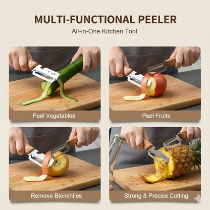💖LIMITED-TIME BUY 1 GET 1 FREE⏰🍎 2PCS Stainless Peeler | High-Grade Durability | Clean, Precision Peeling + Bottle Opener