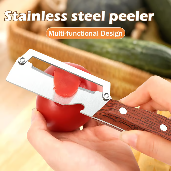 💖LIMITED-TIME BUY 1 GET 1 FREE⏰🍎 2PCS Stainless Peeler | High-Grade Durability | Clean, Precision Peeling + Bottle Opener