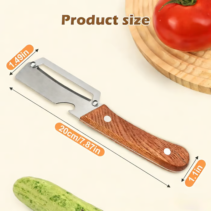 💖LIMITED-TIME BUY 1 GET 1 FREE⏰🍎 2PCS Stainless Peeler | High-Grade Durability | Clean, Precision Peeling + Bottle Opener