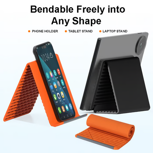 Foldable Silicone Aluminum Holder - Bendable Freely into Any Shape - Ergonomic Device Mount for Everywhere