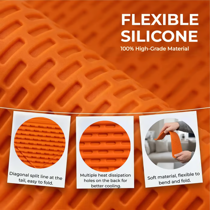 Foldable Silicone Aluminum Holder - Bendable Freely into Any Shape - Ergonomic Device Mount for Everywhere