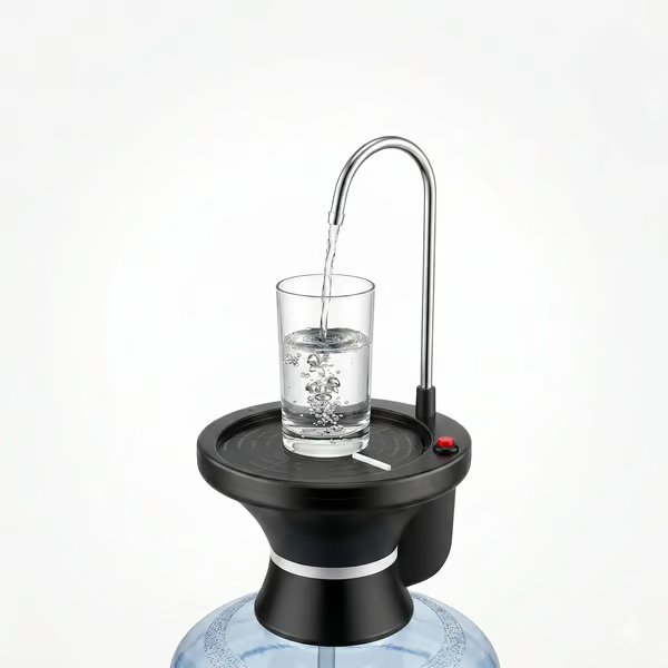 Smart Electric Water Dispenser Pump for 2-5 Gallon Water Jugs, USB Rechargeable with 2 Switch Control