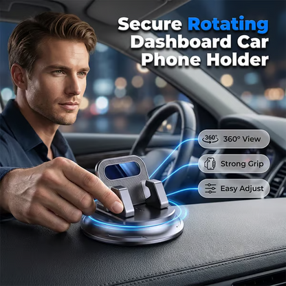 Avoid distracted driving and ensure driving safety!🚗 Car Phone Holder 360° Rotation for Dashboard – Adjustable iPhone & Android Mount