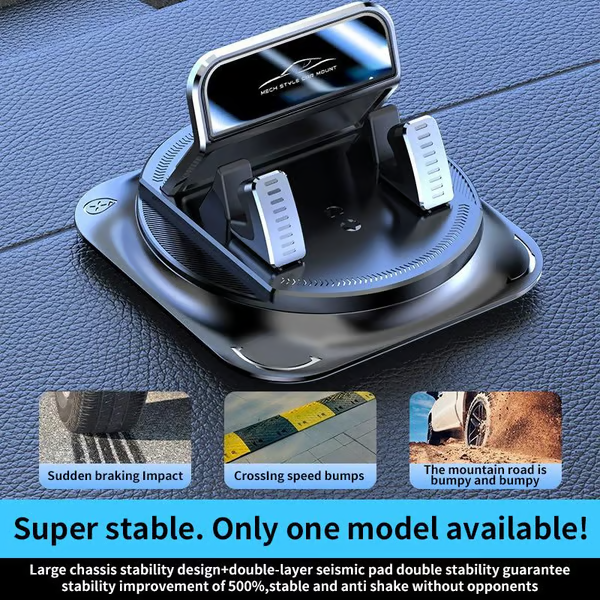 Avoid distracted driving and ensure driving safety!🚗 Car Phone Holder 360° Rotation for Dashboard – Adjustable iPhone & Android Mount