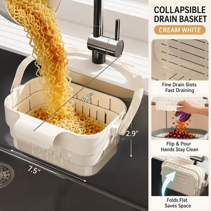 ✨ Effortless Organization for Your Kitchen ✨Foldable Hanging Sink Drain Basket