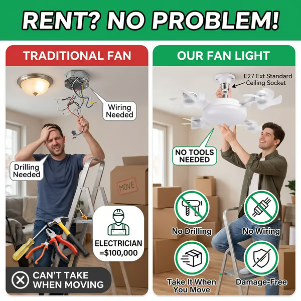 24-Hour Flash Deal⏰Ceiling Fan Light with Remote Control💡❄️