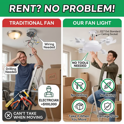 24-Hour Flash Deal⏰Ceiling Fan Light with Remote Control💡❄️