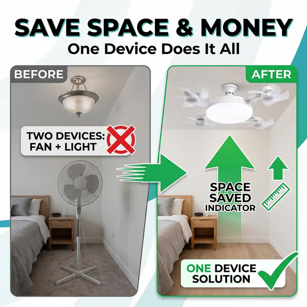 24-Hour Flash Deal⏰Ceiling Fan Light with Remote Control💡❄️