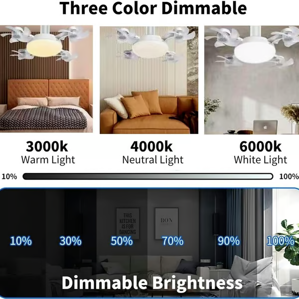 24-Hour Flash Deal⏰Ceiling Fan Light with Remote Control💡❄️