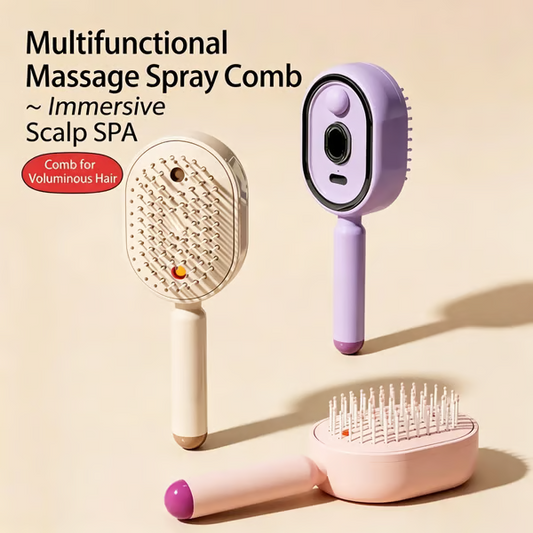💆‍♀️ Electric Spray Air Cushion Massage Comb – Anti-Static Nano Mist Hair Brush with Scalp Massage ✨🌿