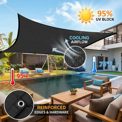 Outdoor Shade Cloth Net – UV Block, Breathable HDPE Mesh for Garden, Patio & Pergola
