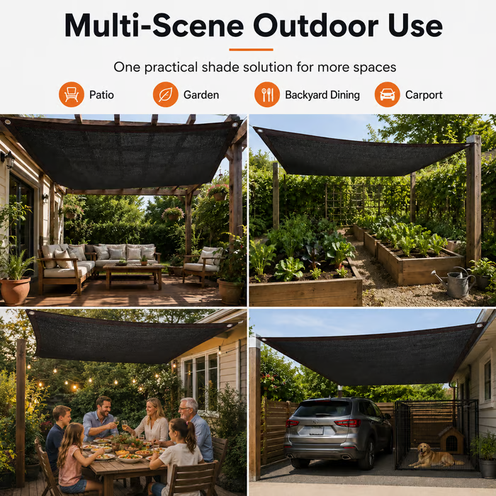 Outdoor Shade Cloth Net – UV Block, Breathable HDPE Mesh for Garden, Patio & Pergola