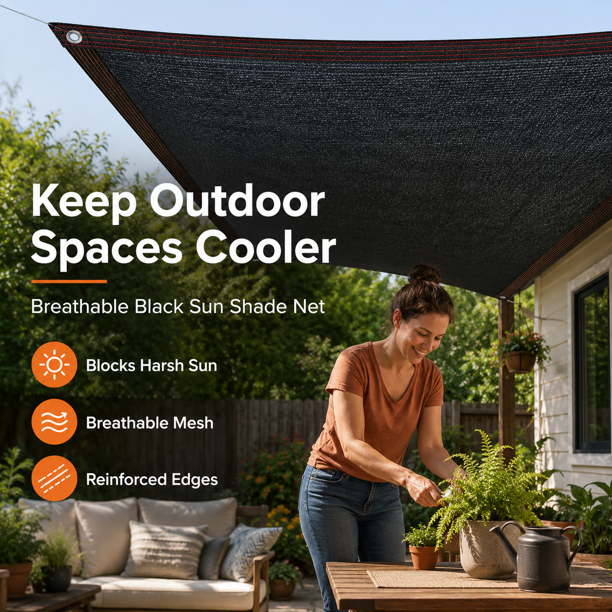 Outdoor Shade Cloth Net – UV Block, Breathable HDPE Mesh for Garden, Patio & Pergola