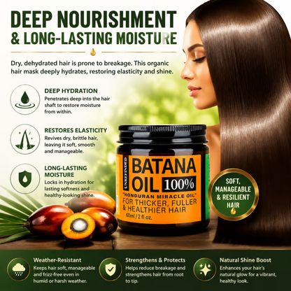 Batana Oil for Hair Growth,Raw Organic Batana Mask from Honduras🌱