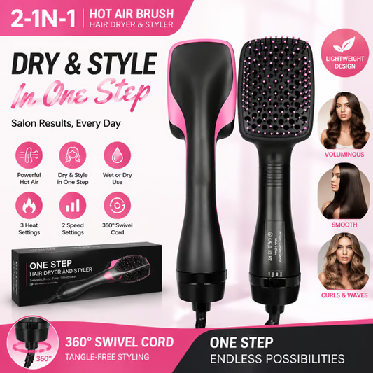 🔥Limited Time-49% OFF🔥2 in 1 Comfort Comb Design Multifunctional Hair Dryer, Fast Drying Hair Styling Tool,Hairdressing Comb Hot Air Brush, Makeup Products, Hair Straightener Comb