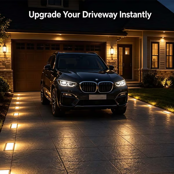 Buy 1 Get 1 Free-2 Pack ，Solar Recessed Brick Lights – Up to 10 Hours of Outdoor Illumination