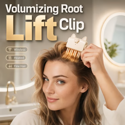 Wireless Heated Volumizing Root Lift Clip - Salon Crown Volume Styling Tool for Fine Flat Hair