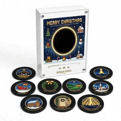 Christmas Collectible Vinyl‐Style Magnetic Music Player Set