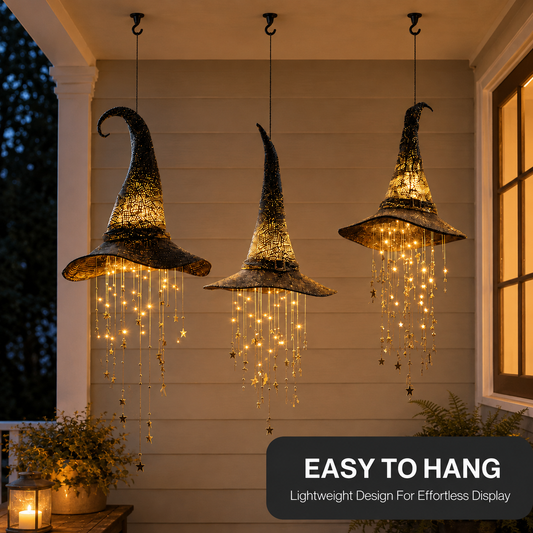 🎃 Lighted Witch Hat Hanging Chime🧙‍♀️