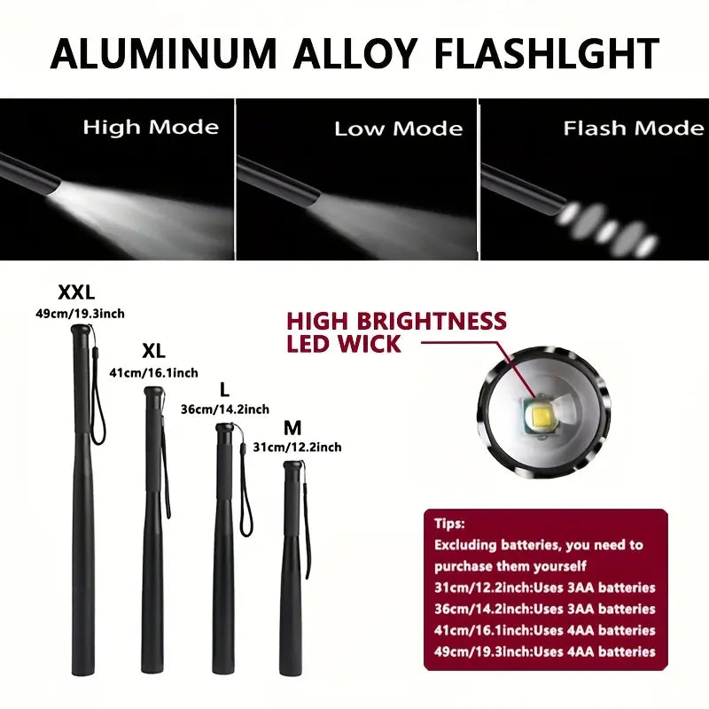 Aluminum Alloy Flashlight – 3 Modes Durable Portable Torch