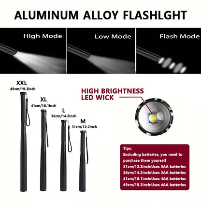 Aluminum Alloy Flashlight – 3 Modes Durable Portable Torch