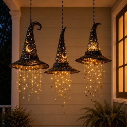 🎃 Lighted Witch Hat Hanging Chime🧙‍♀️