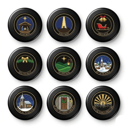 Christmas Collectible Vinyl‐Style Magnetic Music Player Set