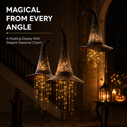 🎃 Lighted Witch Hat Hanging Chime🧙‍♀️