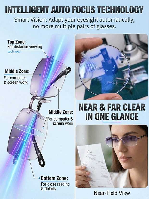 👓Regain Your Youthful Vision 🔥Smart Zoom Diamond-Cut Reading Glasses