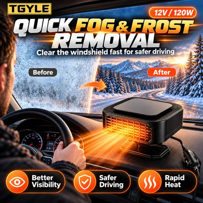 🔥HOT SALE🔥Portable Car Heater Defroster with 360-Degree Rotating Base