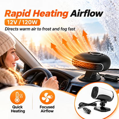 ⏳ Last Day 49% OFF ✨Portable Car Heater Defroster with 360-Degree Rotating Base