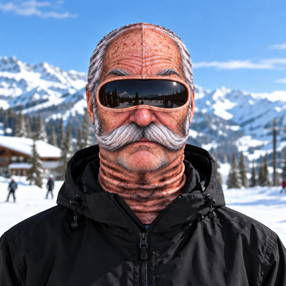 🎿 Realistic Face Balaclava – Funny Ski & Snowboard Mask for Cold Weather Adventures