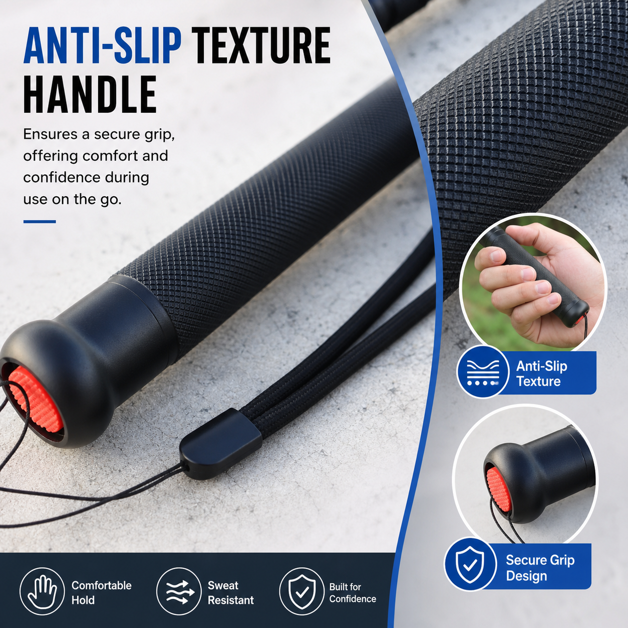 Aluminum Alloy Flashlight – 3 Modes Durable Portable Torch