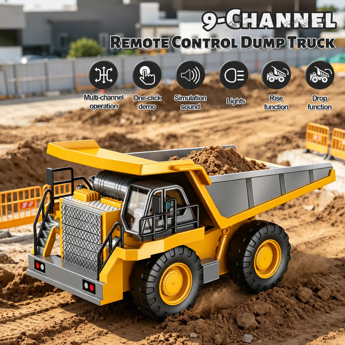 🔥 50% OFF 🎁4-Vehicle RC Construction Set🚜 Built For Little Builders