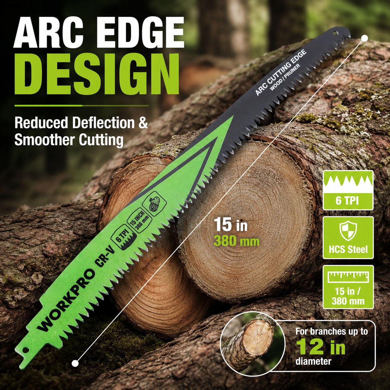 380 mm Wood Pruning Saw Blade Set 🪚
