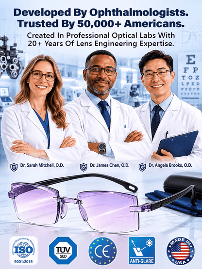 👓Regain Your Youthful Vision 🔥Smart Zoom Diamond-Cut Reading Glasses