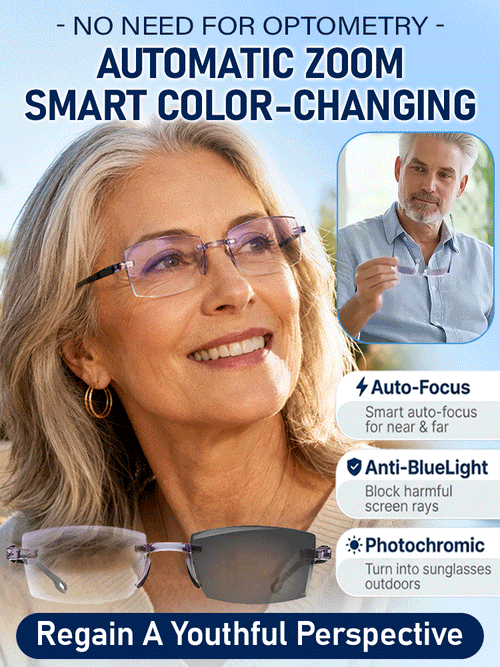 👓Regain Your Youthful Vision 🔥Smart Zoom Diamond-Cut Reading Glasses