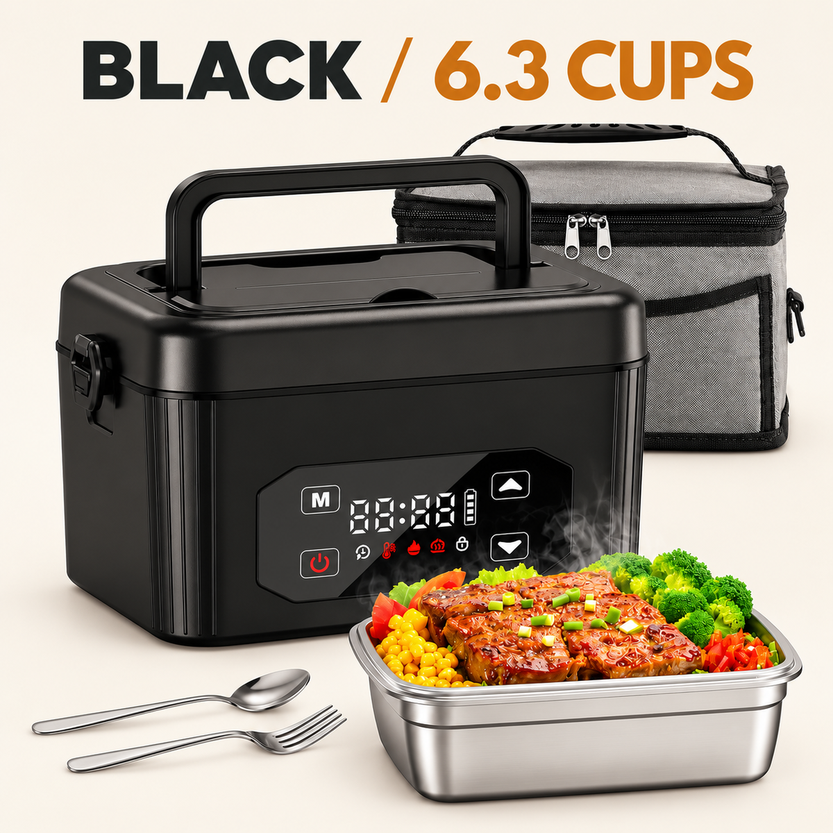 🍱 Cordless Self-Heating Lunch Box – Hot Meals on Your Schedule