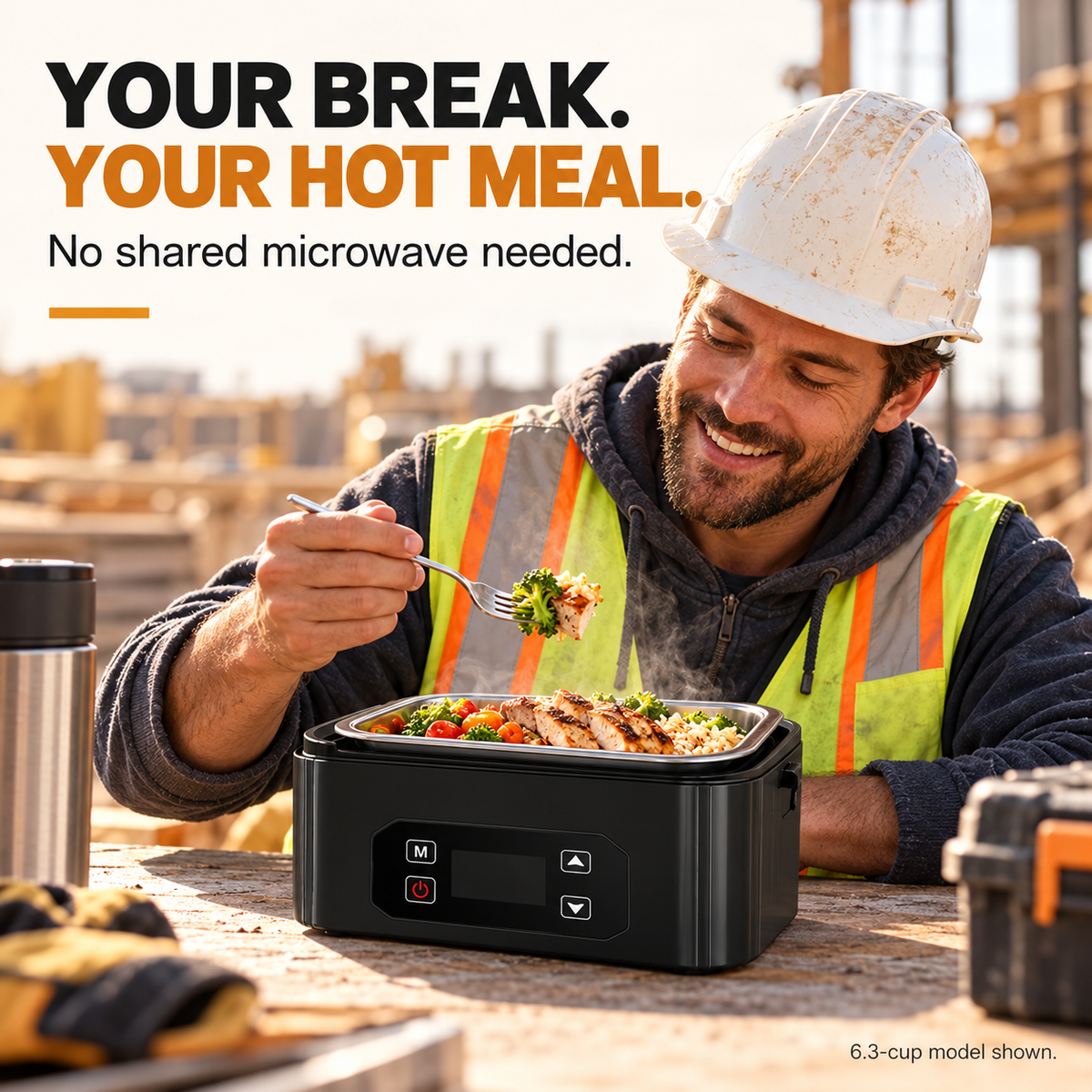 🍱 Cordless Self-Heating Lunch Box – Hot Meals on Your Schedule