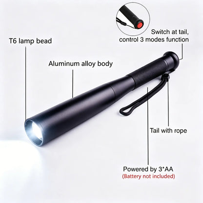 Aluminum Alloy Flashlight – 3 Modes Durable Portable Torch