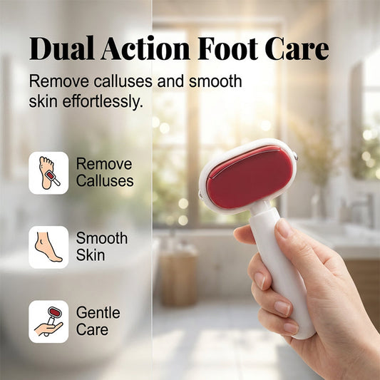 🦶Dual‑Sided Foot Callus Remover, Replaceable Stainless Steel Blade Foot Scraper
